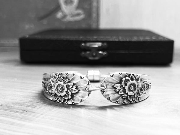 Bracelet handcrafted from antique spoon handles