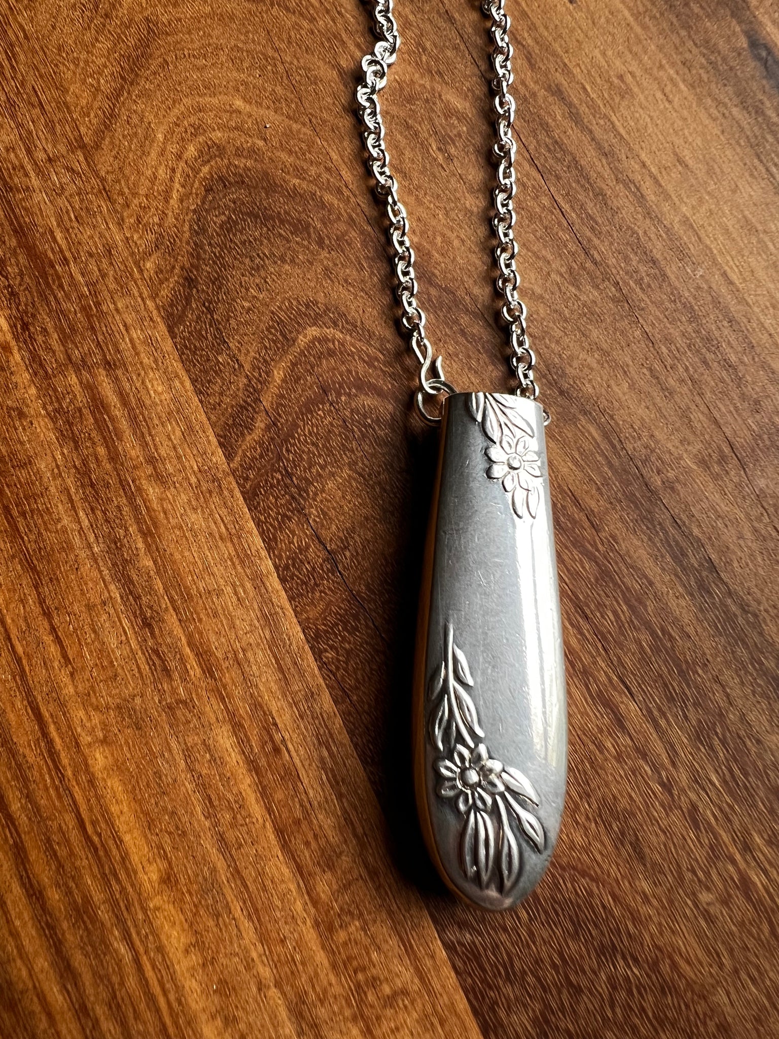 The Forager - a vessel pendant necklace crafted from an antique knife handle