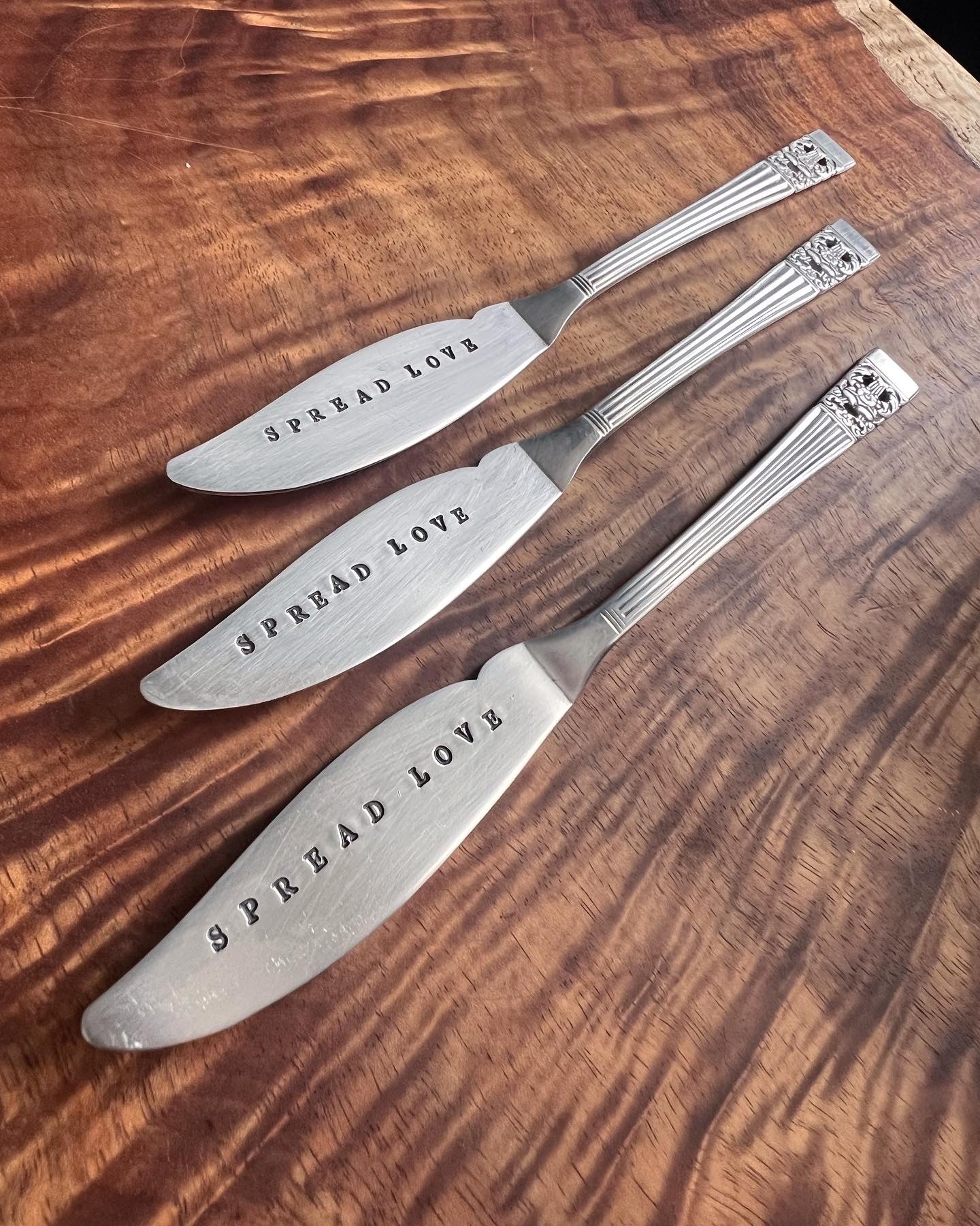 Spread Love ~ letter-stamped butter knife spreader