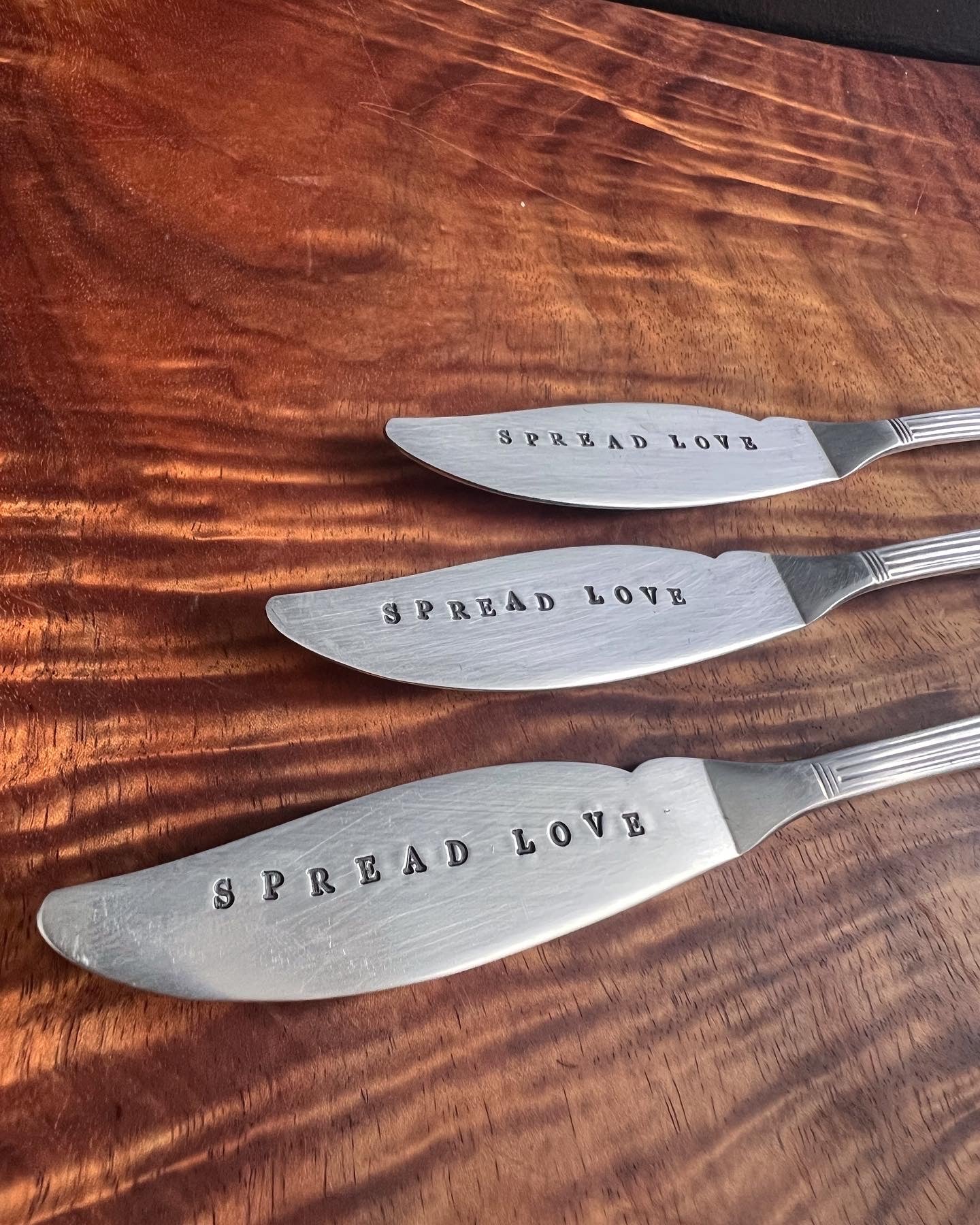 Spread Love ~ letter-stamped butter knife spreader