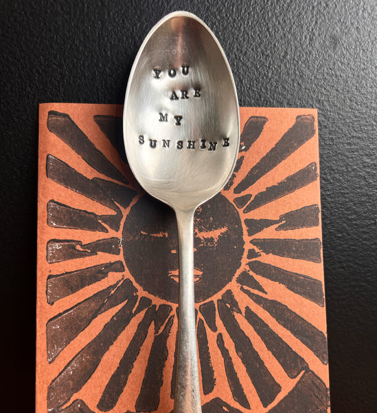 letter stamped vintage silver spoon - you are my sunshine by spoon savvy