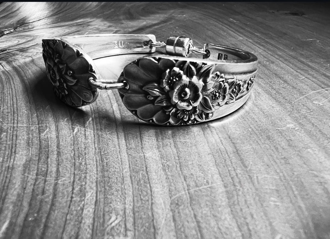 Bracelet handcrafted from antique spoon handles