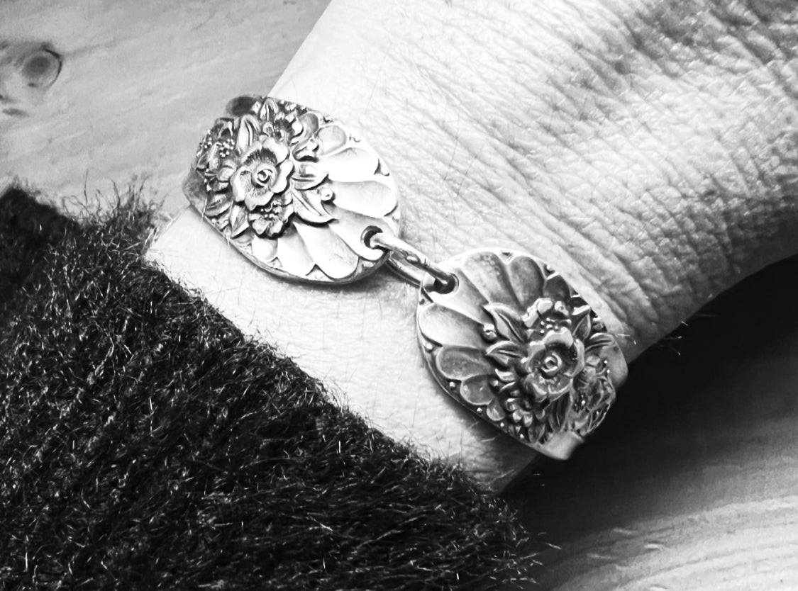 Bracelet handcrafted from antique spoon handles