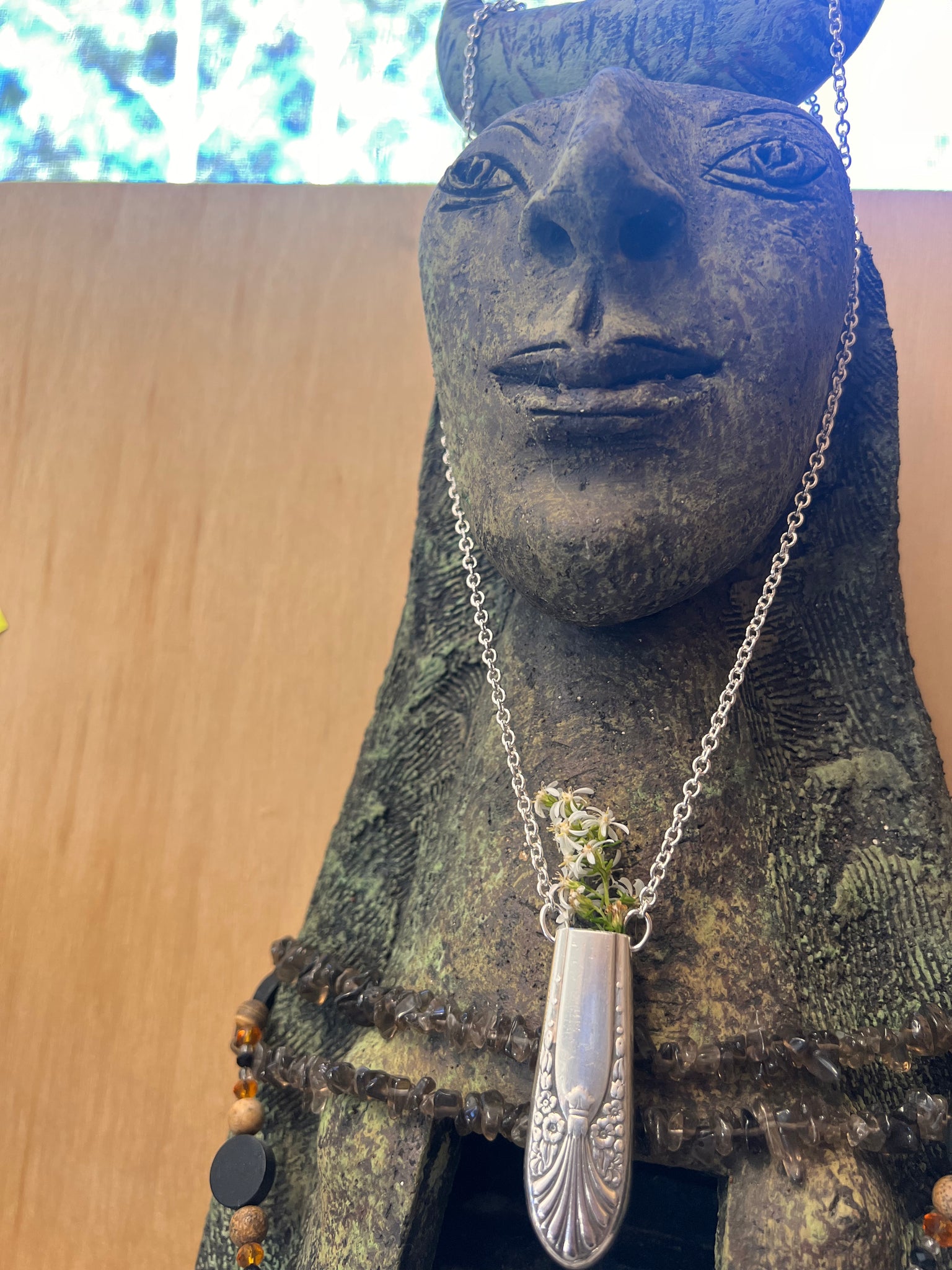 The Forager - a vessel pendant necklace crafted from an antique knife handle