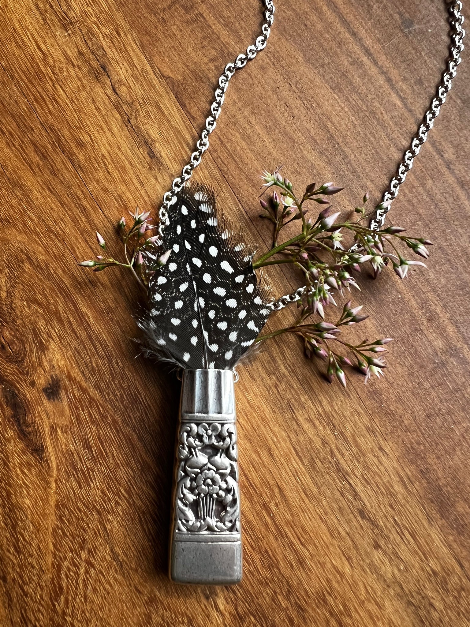 The Forager - a vessel pendant necklace crafted from an antique knife handle