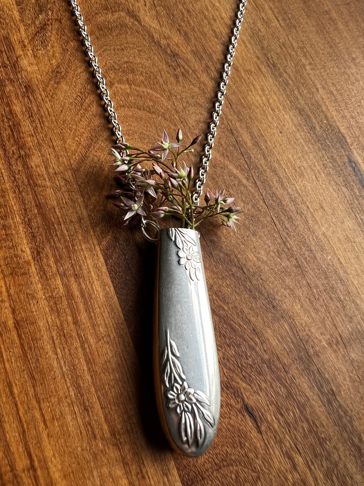 The Forager - a vessel pendant necklace crafted from an antique knife handle