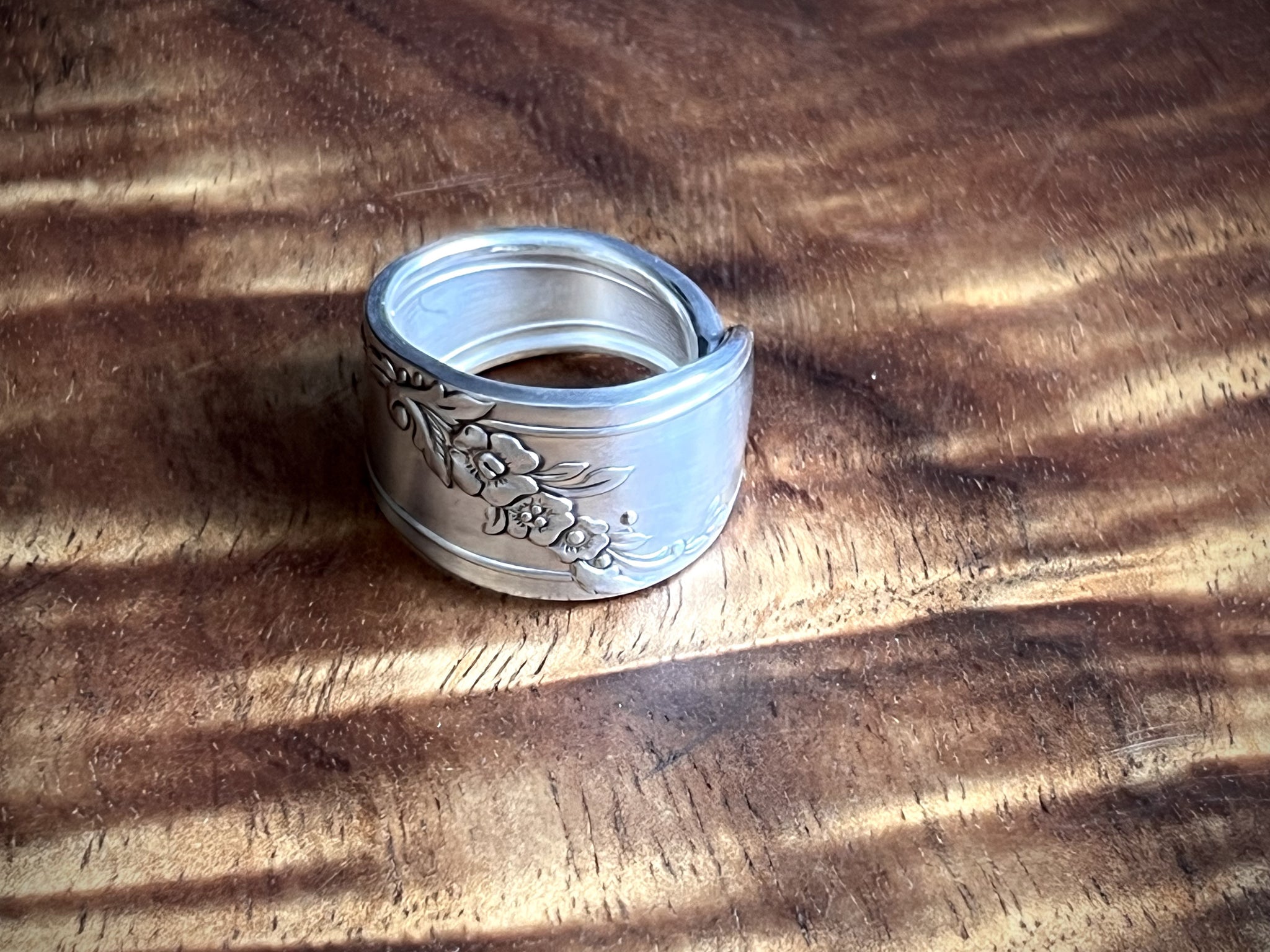 Spoon ring handcrafted from an antique spoon handle