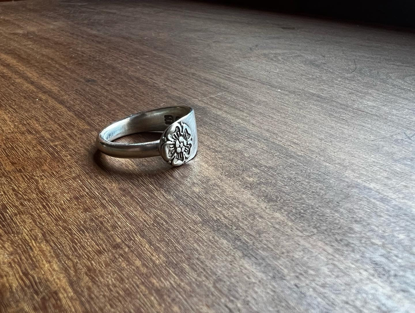 Antique Sterling Silver Spoon Ring