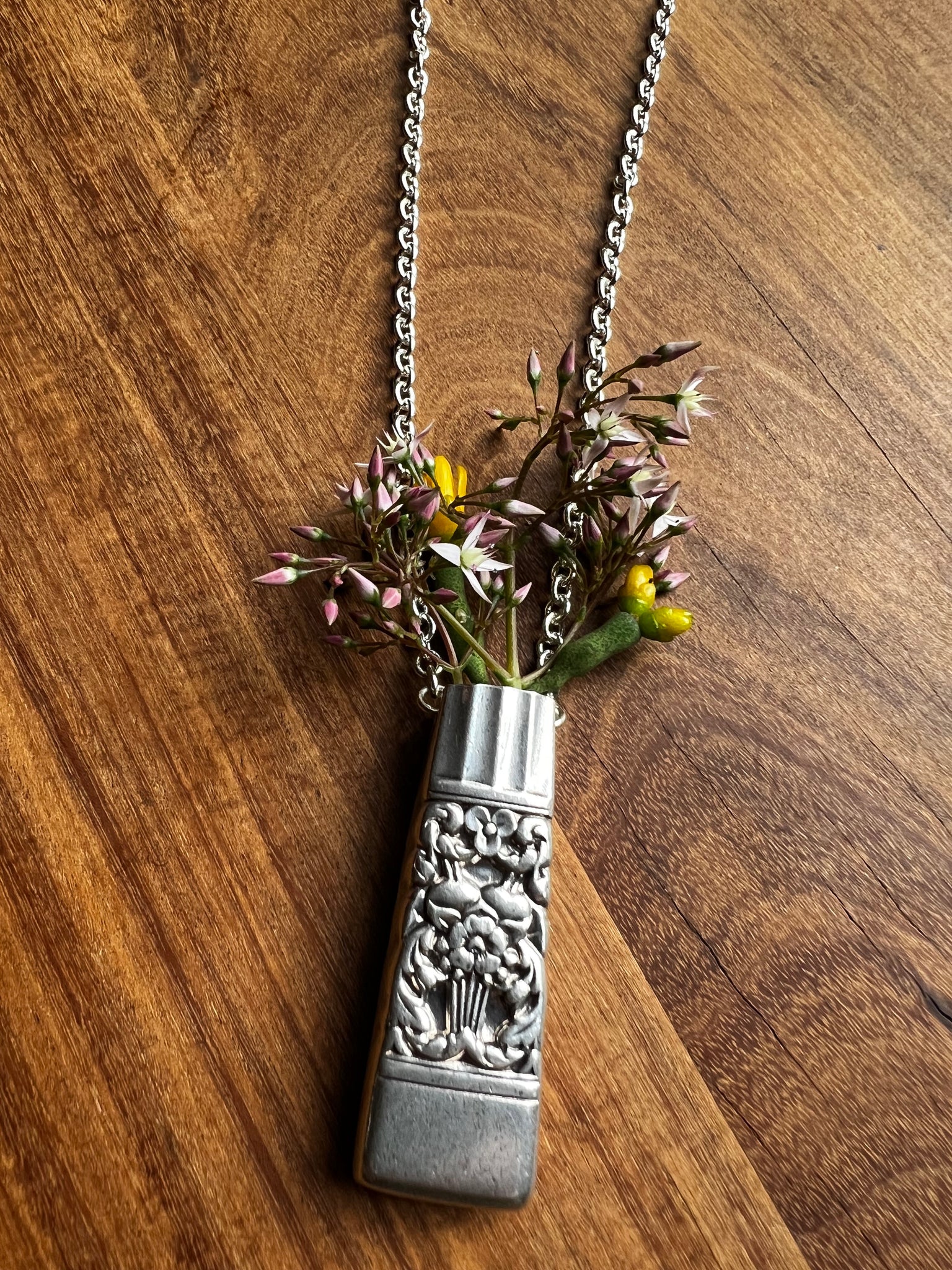 The Forager - a vessel pendant necklace crafted from an antique knife handle