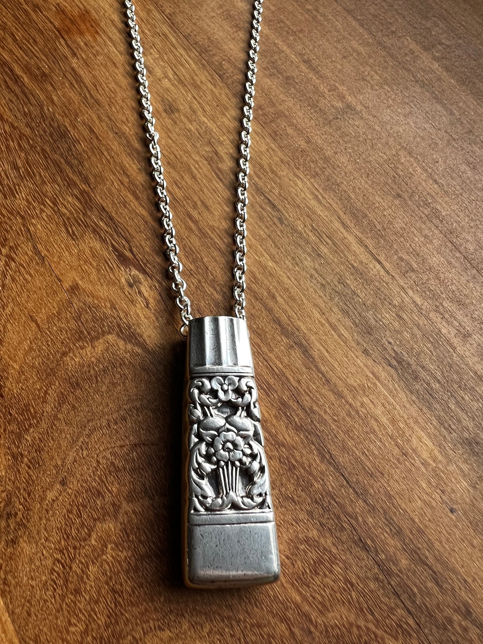 The Forager - a vessel pendant necklace crafted from an antique knife handle