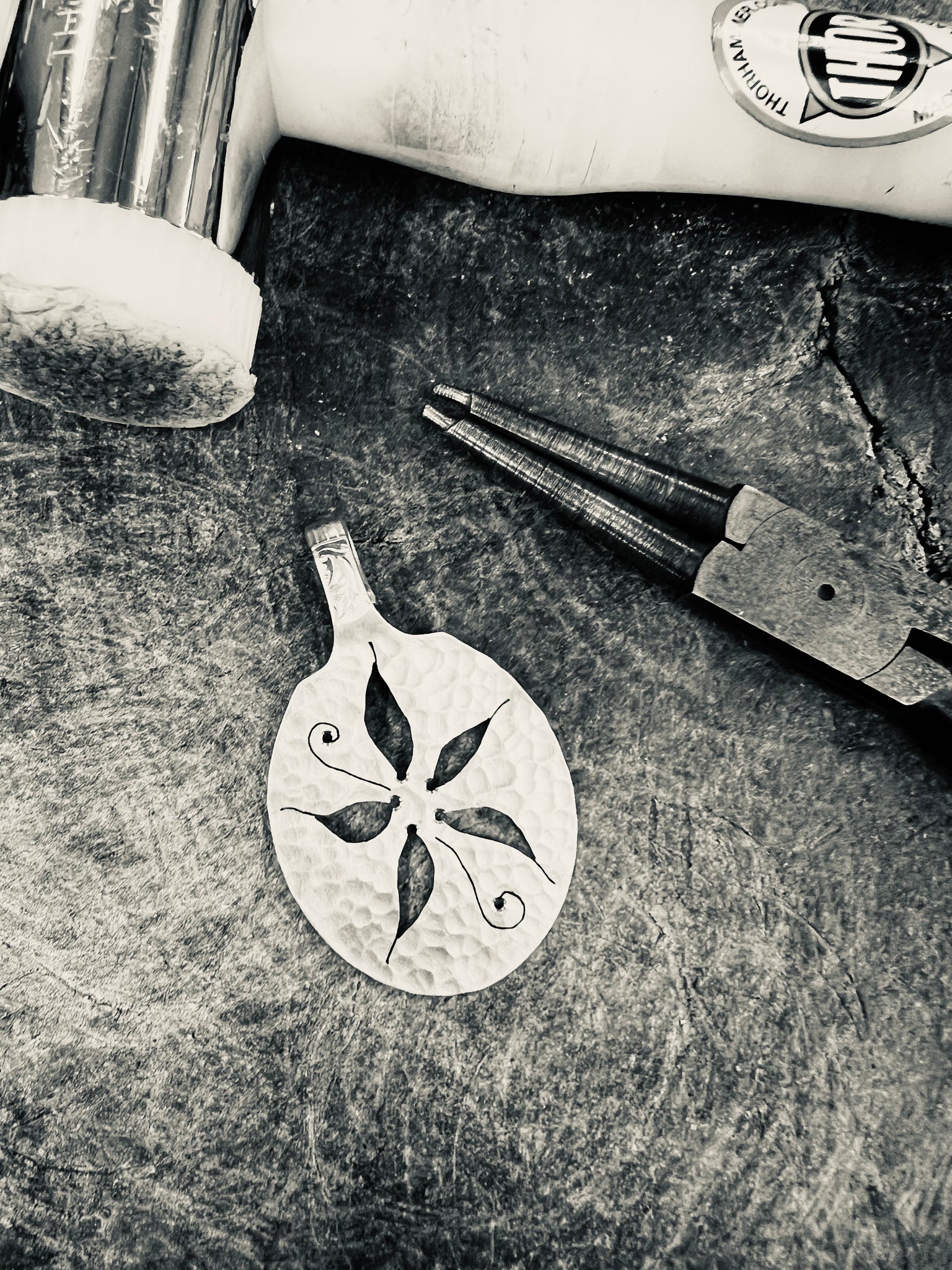 Wildflower spoon pendant