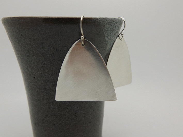 spoon earrings - brushed tips