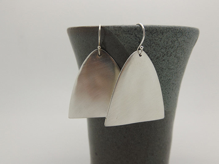 spoon earrings - brushed tips