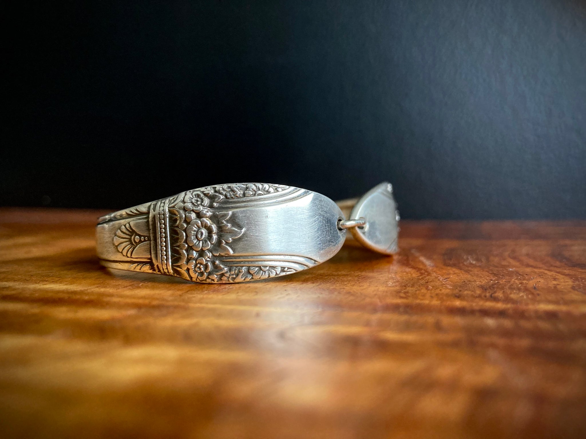Bracelet handcrafted from antique spoon handles