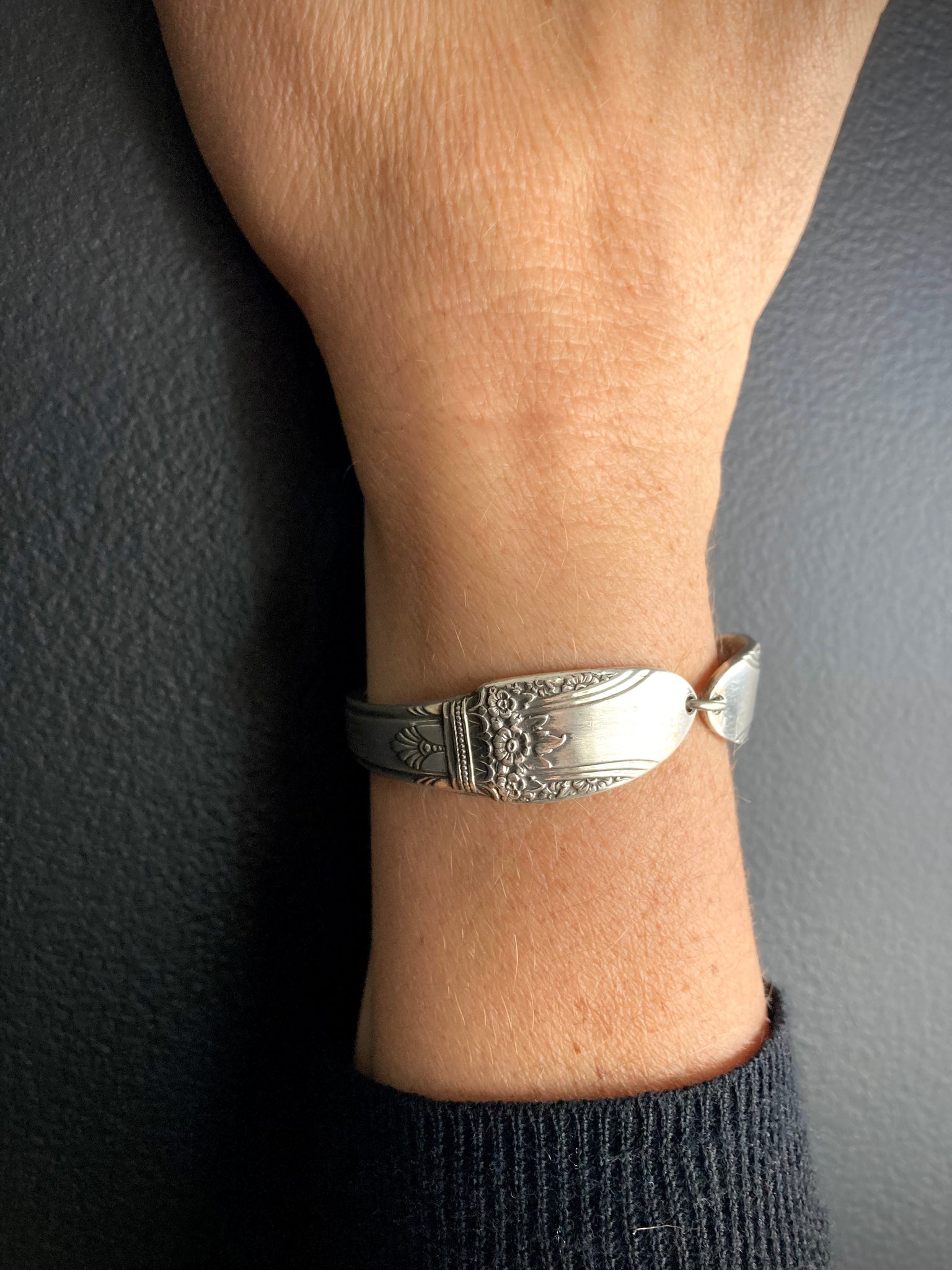 Bracelet handcrafted from antique spoon handles