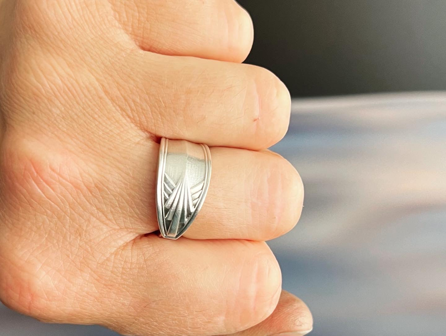 Art Deco Spoon Ring handcrafted