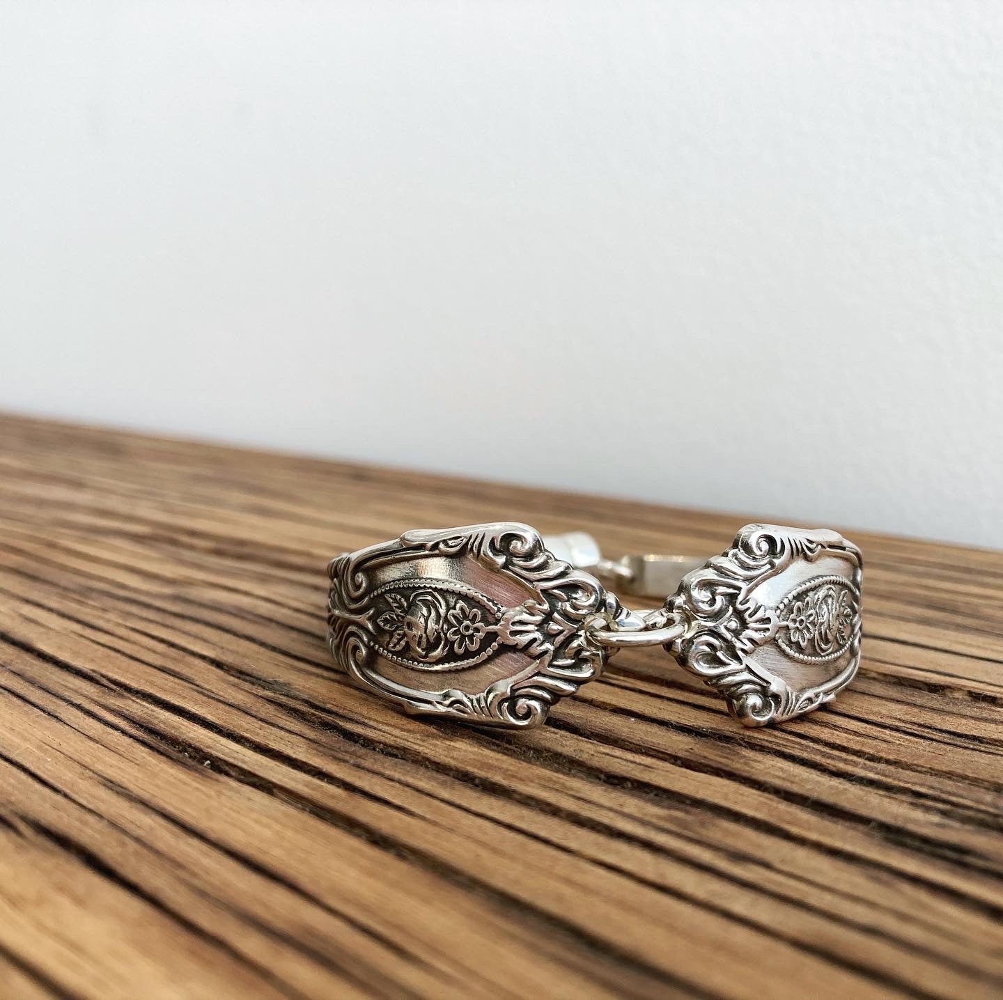 Bracelet handcrafted from antique spoons