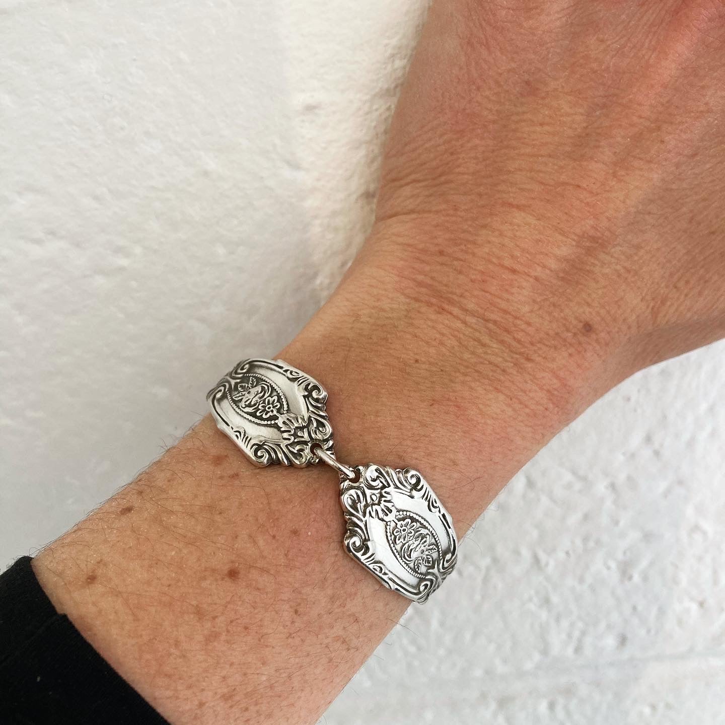 Bracelet handcrafted from antique spoons