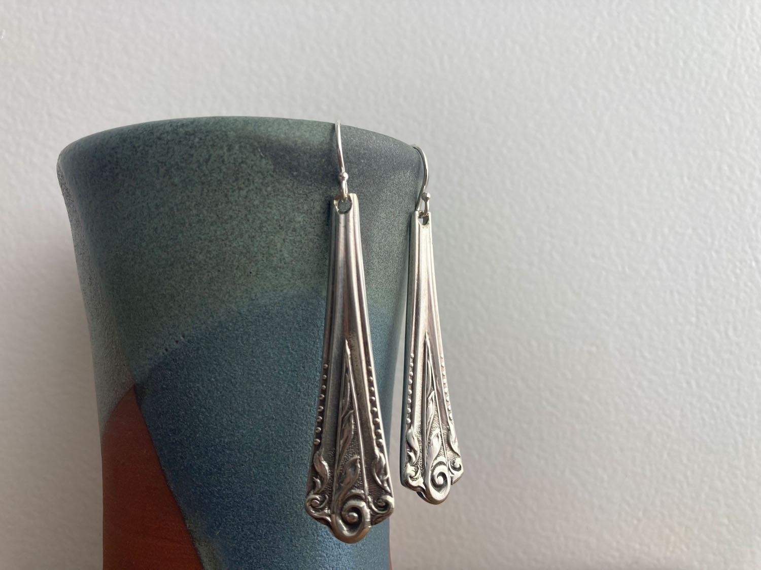 Vintage spoon handle dangle earrings