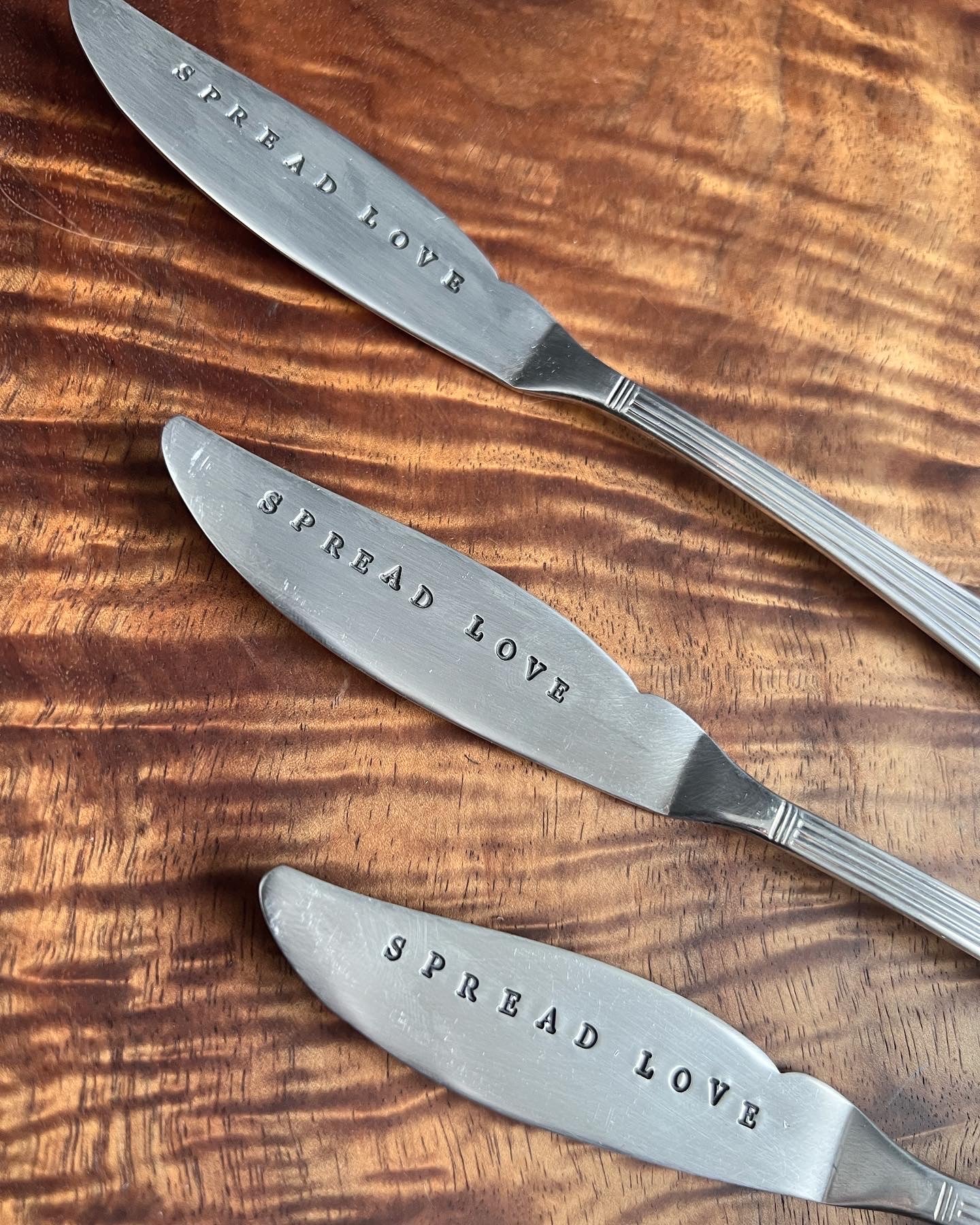 Spread Love ~ letter-stamped butter knife spreader