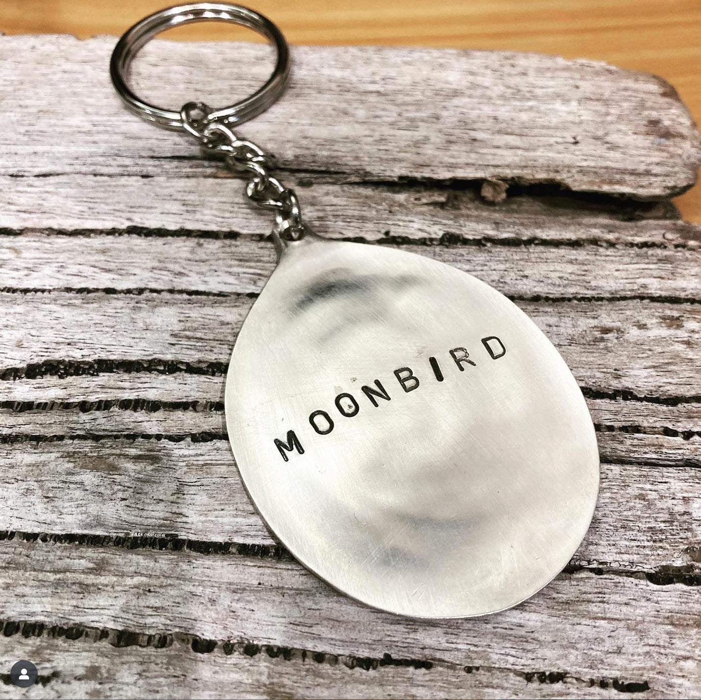 Spoon Keyring ~ letter-stamped with your words - personalised design