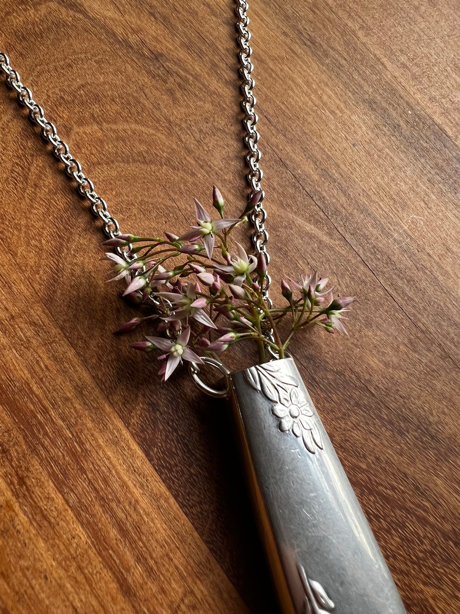 The Forager - a vessel pendant necklace crafted from an antique knife handle