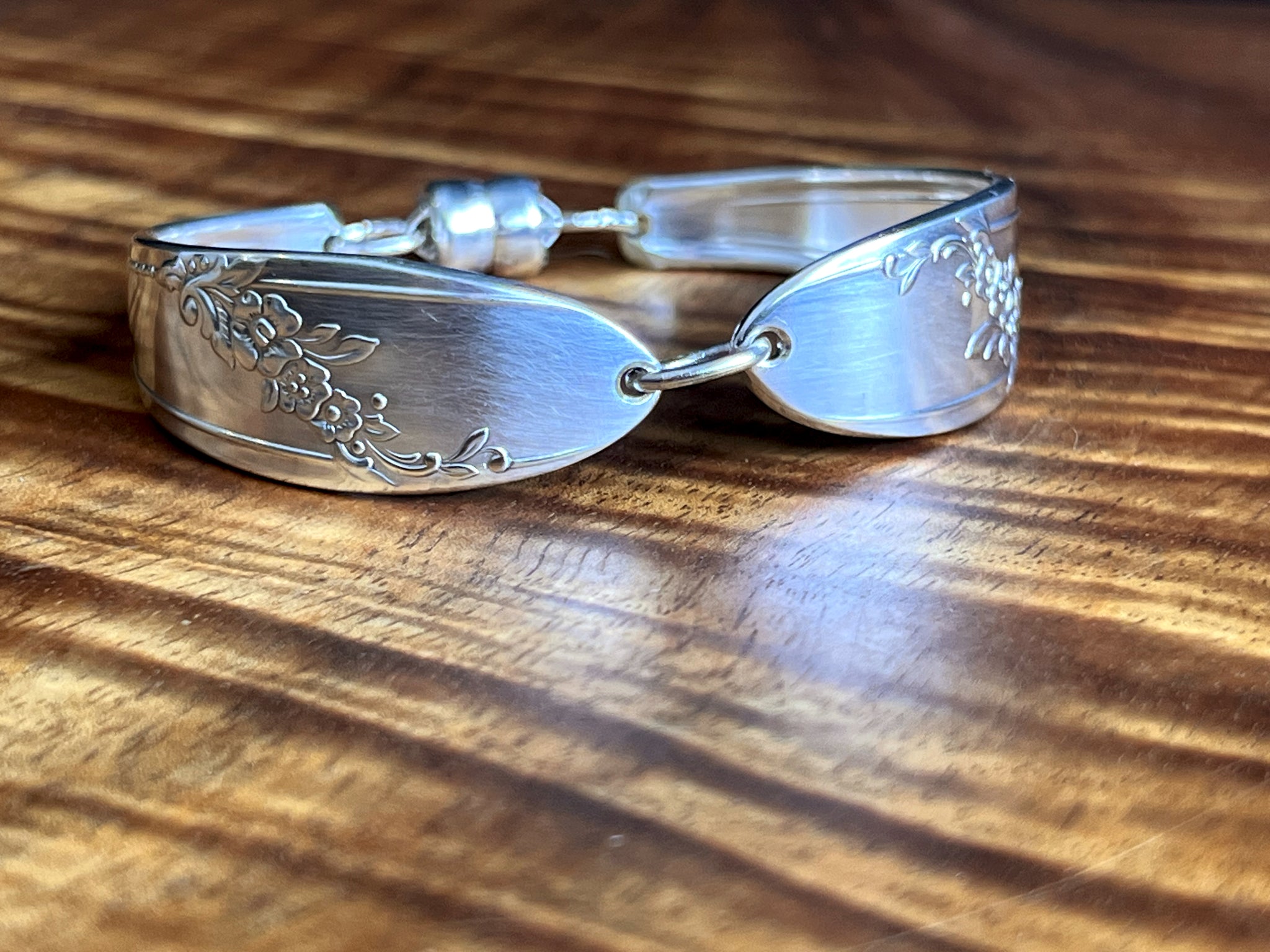 Bracelet handcrafted from antique spoon handles