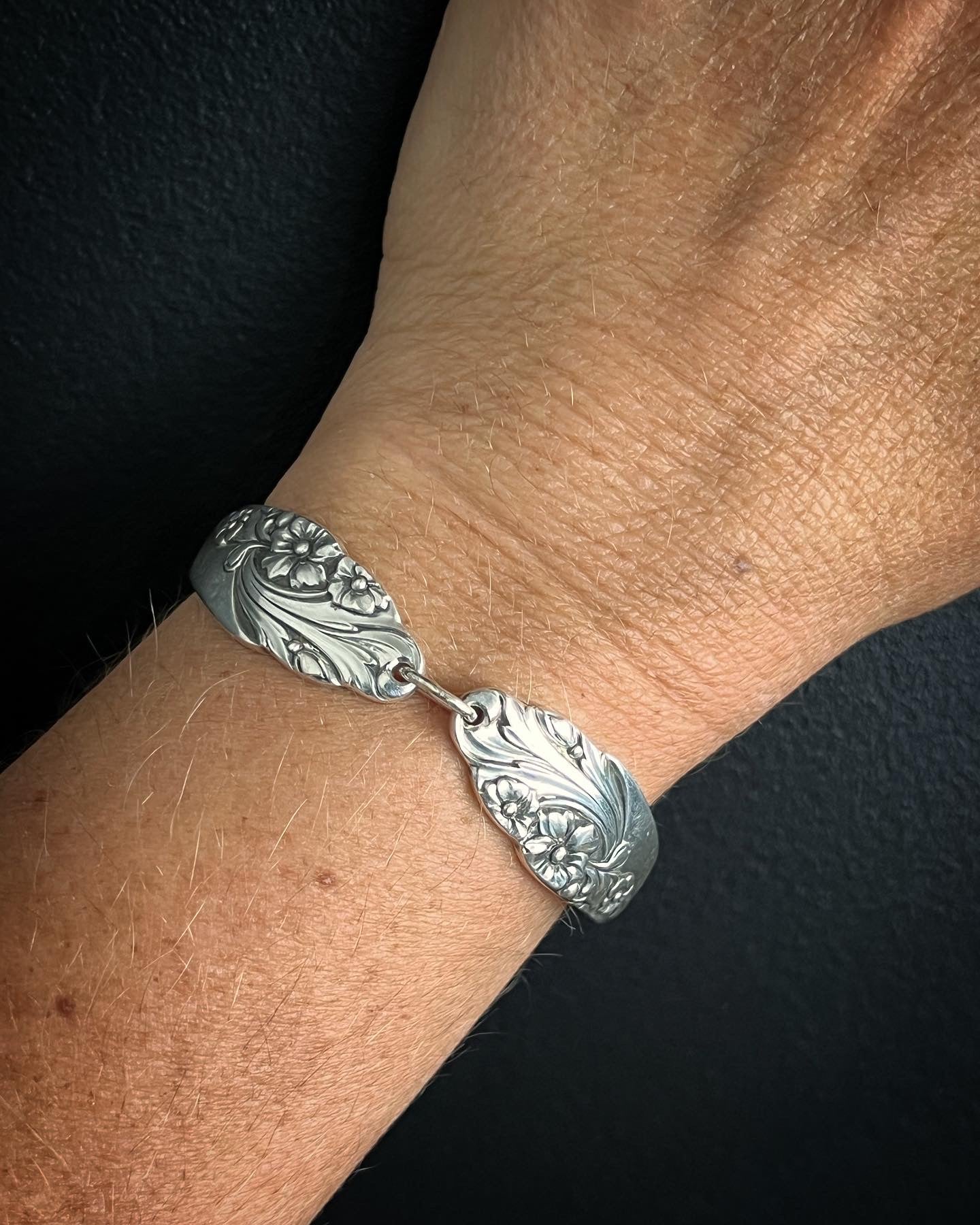 Bracelet handcrafted from antique spoon handles