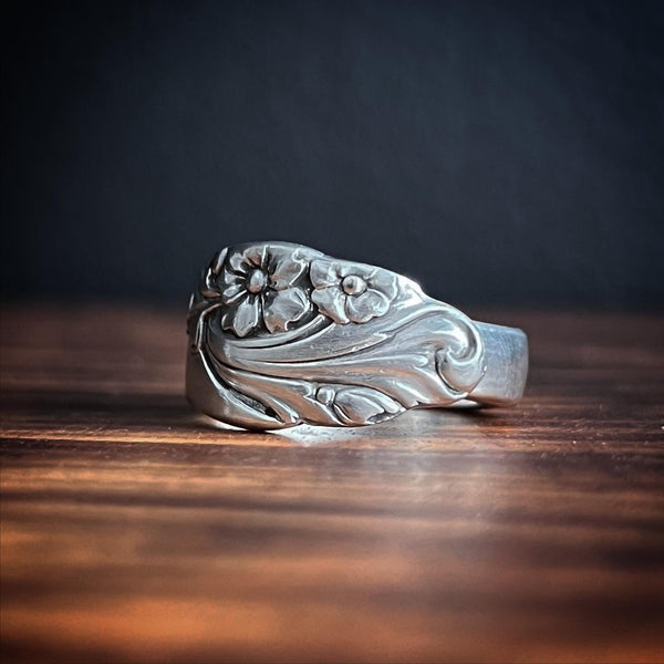 Spoon ring handcrafted from an antique spoon handle