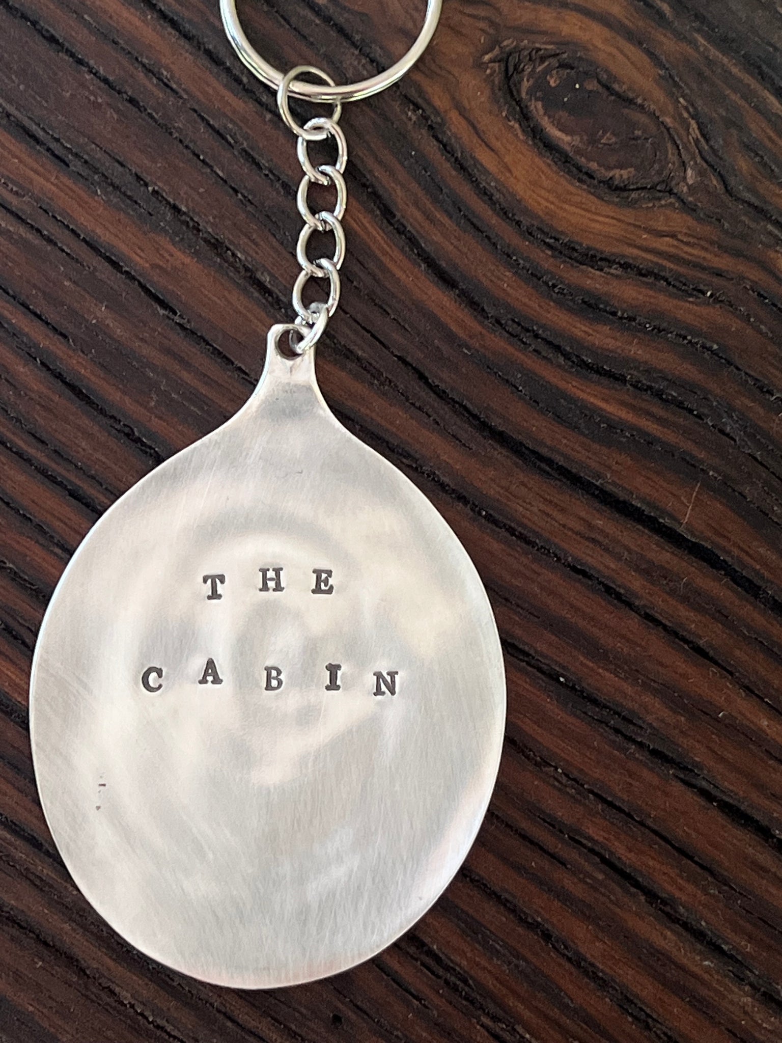 Keyrings - letter-stamped ~ the cabin ~ the beach house ~ the retreat