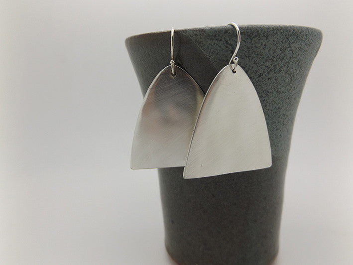 spoon earrings - brushed tips