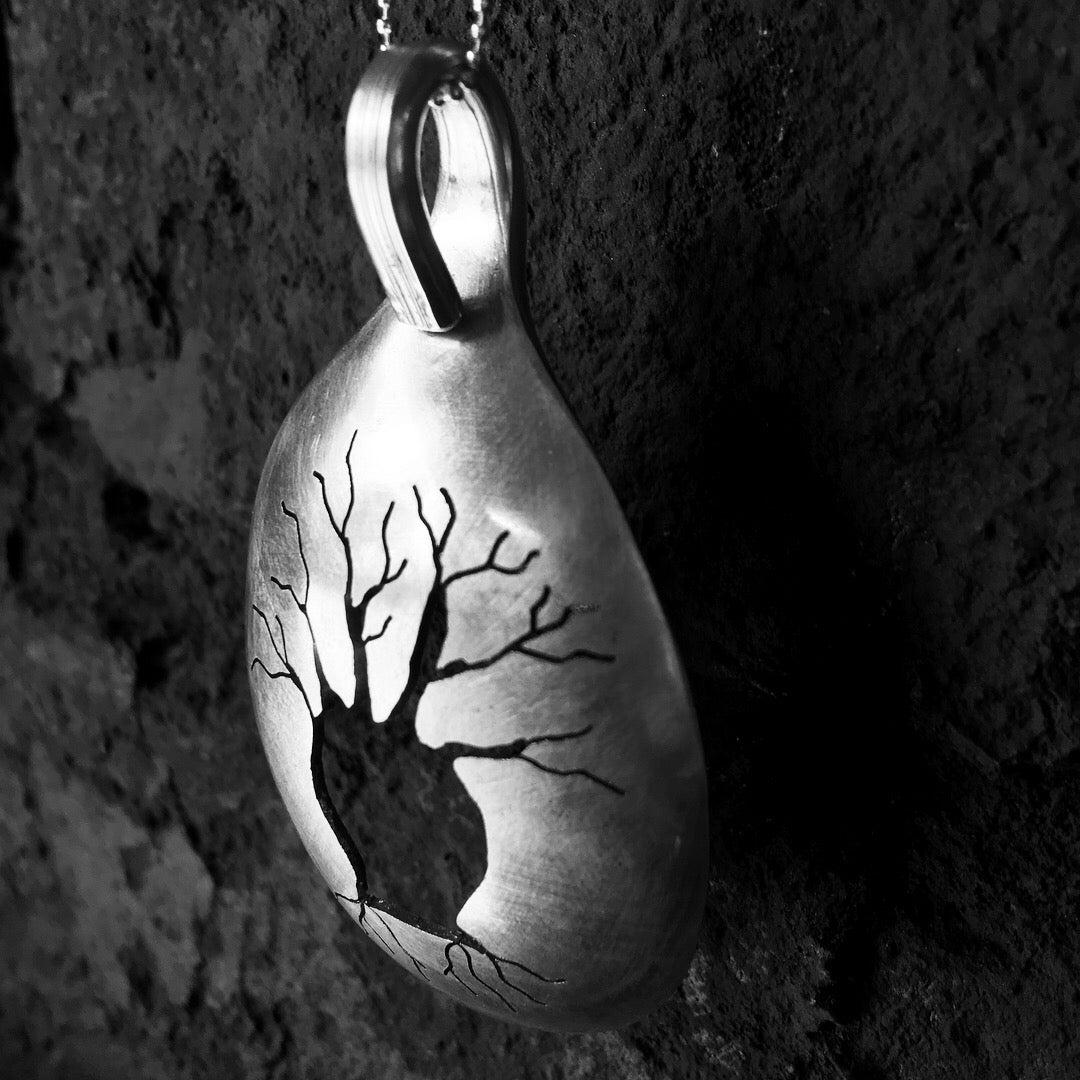 Boab tree spoon pendant - handsawed