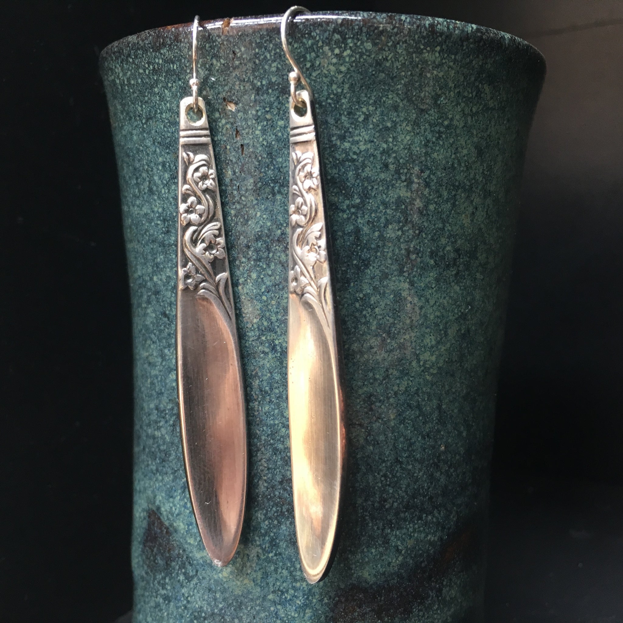 Vintage spoon drop earrings