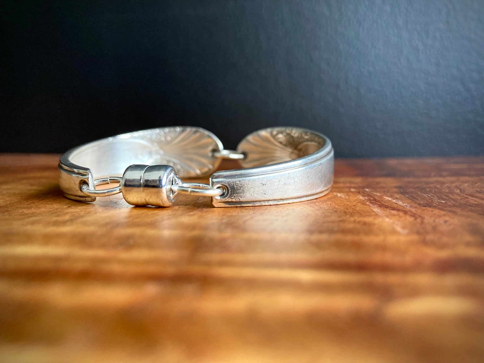 Bracelet handcrafted from antique spoon handles