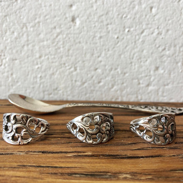 sterling silver spoon ring